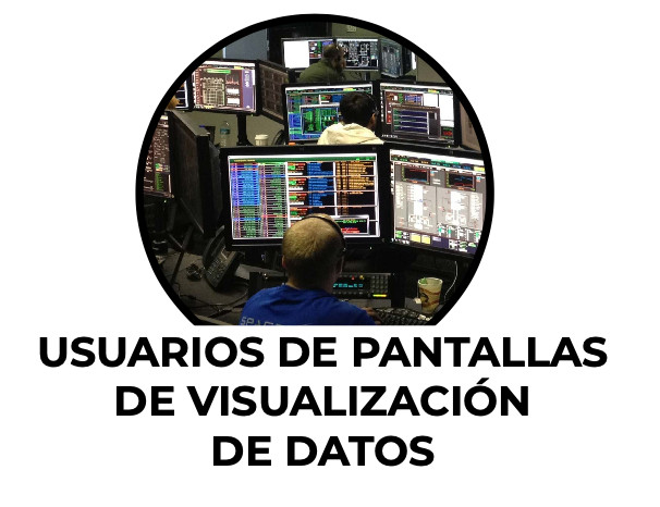 Usuarios de pantallas de visulalizacion de datos