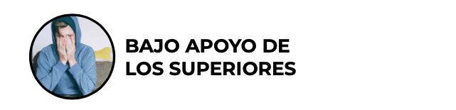 El bajo apoyo de los superiores